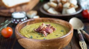 Рецепт классического супа-пюре из гороха